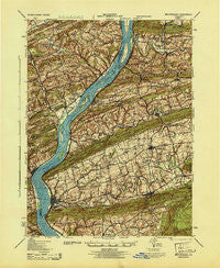 Millersburg Pennsylvania Historical topographic map, 1:62500 scale, 15 X 15 Minute, Year 1943