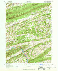 Millerstown Pennsylvania Historical topographic map, 1:62500 scale, 15 X 15 Minute, Year 1955
