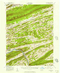 Millerstown Pennsylvania Historical topographic map, 1:62500 scale, 15 X 15 Minute, Year 1955