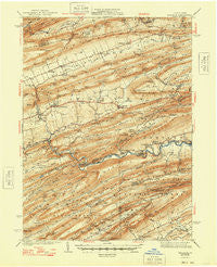 Millheim Pennsylvania Historical topographic map, 1:62500 scale, 15 X 15 Minute, Year 1941