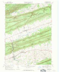 Millheim Pennsylvania Historical topographic map, 1:24000 scale, 7.5 X 7.5 Minute, Year 1968