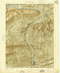 Milton Pennsylvania Historical topographic map, 1:62500 scale, 15 X 15 Minute, Year 1924