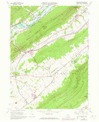 Mingoville Pennsylvania Historical topographic map, 1:24000 scale, 7.5 X 7.5 Minute, Year 1966