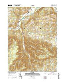 Monroeton Pennsylvania Current topographic map, 1:24000 scale, 7.5 X 7.5 Minute, Year 2016