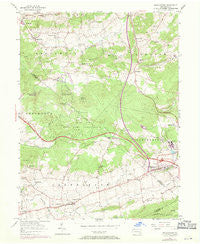 Morgantown Pennsylvania Historical topographic map, 1:24000 scale, 7.5 X 7.5 Minute, Year 1956