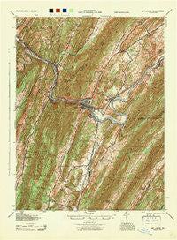 Mt. Union Pennsylvania Historical topographic map, 1:62500 scale, 15 X 15 Minute, Year 1944