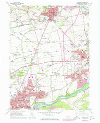 Nazareth Pennsylvania Historical topographic map, 1:24000 scale, 7.5 X 7.5 Minute, Year 1964