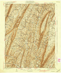 Needmore Pennsylvania Historical topographic map, 1:62500 scale, 15 X 15 Minute, Year 1939