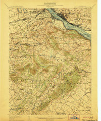 New Cumberland Pennsylvania Historical topographic map, 1:62500 scale, 15 X 15 Minute, Year 1906