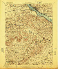 New Cumberland Pennsylvania Historical topographic map, 1:62500 scale, 15 X 15 Minute, Year 1906