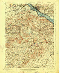 New Cumberland Pennsylvania Historical topographic map, 1:62500 scale, 15 X 15 Minute, Year 1906