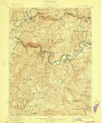 New Florence Pennsylvania Historical topographic map, 1:62500 scale, 15 X 15 Minute, Year 1922