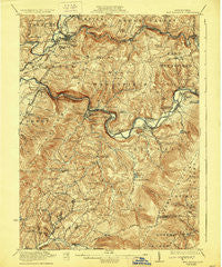 New Florence Pennsylvania Historical topographic map, 1:62500 scale, 15 X 15 Minute, Year 1922