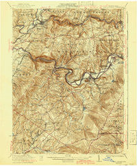 New Florence Pennsylvania Historical topographic map, 1:62500 scale, 15 X 15 Minute, Year 1922