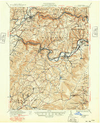 New Florence Pennsylvania Historical topographic map, 1:62500 scale, 15 X 15 Minute, Year 1922