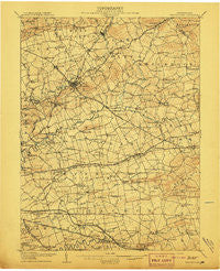 New Holland Pennsylvania Historical topographic map, 1:62500 scale, 15 X 15 Minute, Year 1908