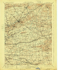 New Holland Pennsylvania Historical topographic map, 1:62500 scale, 15 X 15 Minute, Year 1908