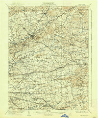 New Holland Pennsylvania Historical topographic map, 1:62500 scale, 15 X 15 Minute, Year 1908