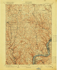 New Kensington Pennsylvania Historical topographic map, 1:62500 scale, 15 X 15 Minute, Year 1910