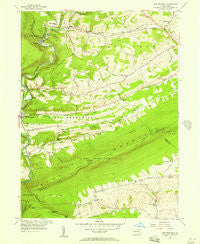 New Ringgold Pennsylvania Historical topographic map, 1:24000 scale, 7.5 X 7.5 Minute, Year 1956