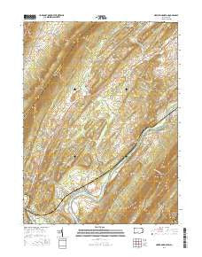 Newton Hamilton Pennsylvania Current topographic map, 1:24000 scale, 7.5 X 7.5 Minute, Year 2016