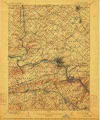 Norristown Pennsylvania Historical topographic map, 1:62500 scale, 15 X 15 Minute, Year 1895