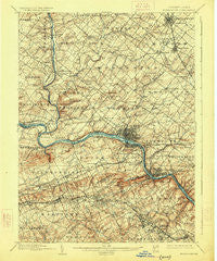 Norristown Pennsylvania Historical topographic map, 1:62500 scale, 15 X 15 Minute, Year 1895
