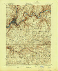 Oil City Pennsylvania Historical topographic map, 1:62500 scale, 15 X 15 Minute, Year 1924