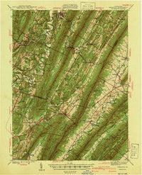 Orbisonia Pennsylvania Historical topographic map, 1:62500 scale, 15 X 15 Minute, Year 1940