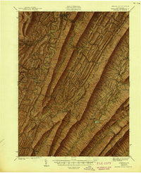 Orbisonia Pennsylvania Historical topographic map, 1:62500 scale, 15 X 15 Minute, Year 1944
