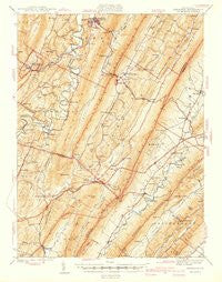 Orbisonia Pennsylvania Historical topographic map, 1:62500 scale, 15 X 15 Minute, Year 1940