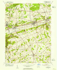Parkesburg Pennsylvania Historical topographic map, 1:24000 scale, 7.5 X 7.5 Minute, Year 1953