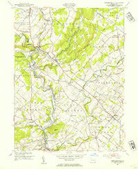 Perkiomenville Pennsylvania Historical topographic map, 1:24000 scale, 7.5 X 7.5 Minute, Year 1953