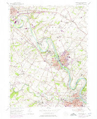 Phoenixville Pennsylvania Historical topographic map, 1:24000 scale, 7.5 X 7.5 Minute, Year 1955