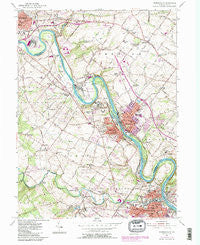Phoenixville Pennsylvania Historical topographic map, 1:24000 scale, 7.5 X 7.5 Minute, Year 1955