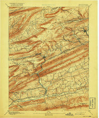 Pine Grove Pennsylvania Historical topographic map, 1:62500 scale, 15 X 15 Minute, Year 1892