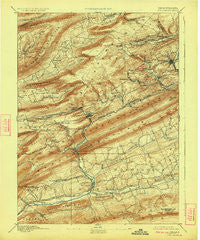 Pine Grove Pennsylvania Historical topographic map, 1:62500 scale, 15 X 15 Minute, Year 1892