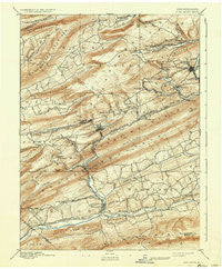 Pine Grove Pennsylvania Historical topographic map, 1:62500 scale, 15 X 15 Minute, Year 1892