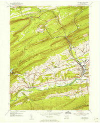 Pine Grove Pennsylvania Historical topographic map, 1:24000 scale, 7.5 X 7.5 Minute, Year 1954