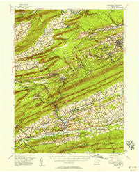 Pine Grove Pennsylvania Historical topographic map, 1:62500 scale, 15 X 15 Minute, Year 1955