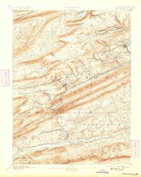 Pine Grove Pennsylvania Historical topographic map, 1:62500 scale, 15 X 15 Minute, Year 1892