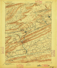 Pinegrove Pennsylvania Historical topographic map, 1:62500 scale, 15 X 15 Minute, Year 1892