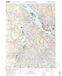 Pittsburg West Pennsylvania Historical topographic map, 1:24000 scale, 7.5 X 7.5 Minute, Year 1997