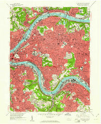 Pittsburgh East Pennsylvania Historical topographic map, 1:24000 scale, 7.5 X 7.5 Minute, Year 1960