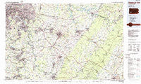 Pittsburgh East Pennsylvania Historical topographic map, 1:100000 scale, 30 X 60 Minute, Year 1986