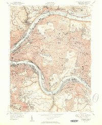 Pittsburgh East Pennsylvania Historical topographic map, 1:24000 scale, 7.5 X 7.5 Minute, Year 1951