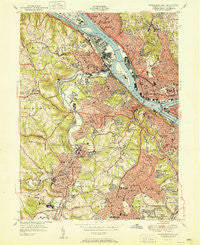 Pittsburgh West Pennsylvania Historical topographic map, 1:24000 scale, 7.5 X 7.5 Minute, Year 1951