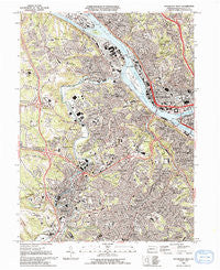 Pittsburgh West Pennsylvania Historical topographic map, 1:24000 scale, 7.5 X 7.5 Minute, Year 1993