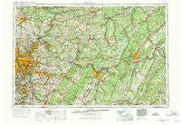 Pittsburgh Pennsylvania Historical topographic map, 1:250000 scale, 1 X 2 Degree, Year 1958