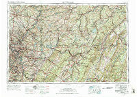 Pittsburgh Pennsylvania Historical topographic map, 1:250000 scale, 1 X 2 Degree, Year 1958
